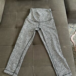 A black and white Lululemon leggings